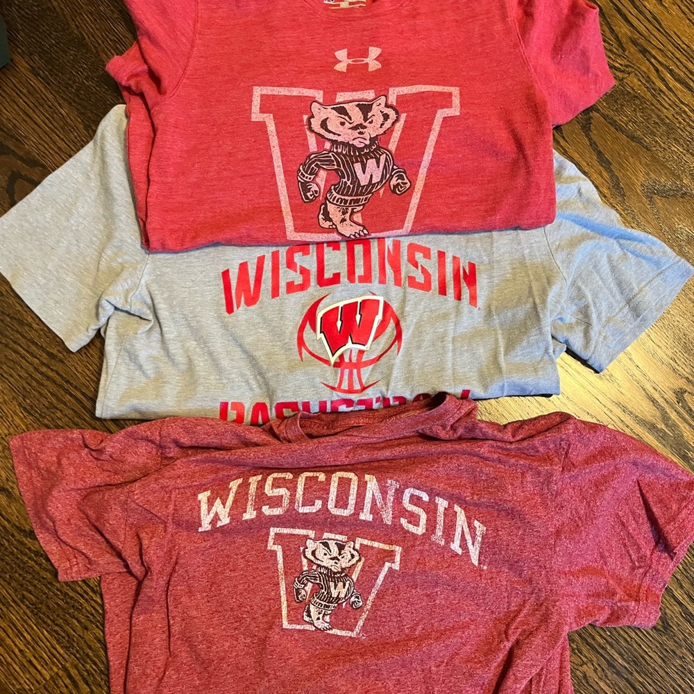 Wisconsin tshirts❤️❤️perfect for wisco fans + students